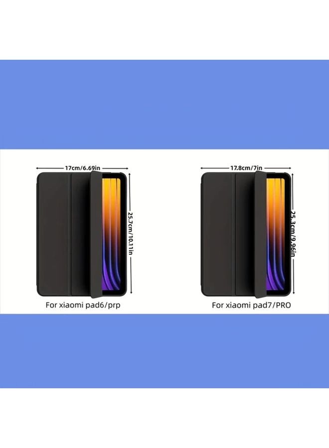 Xiaomi Pad 6 Pro 11 Case Black Auto Wake Sleep 3 Fold Stand Protective Cover - Image 2